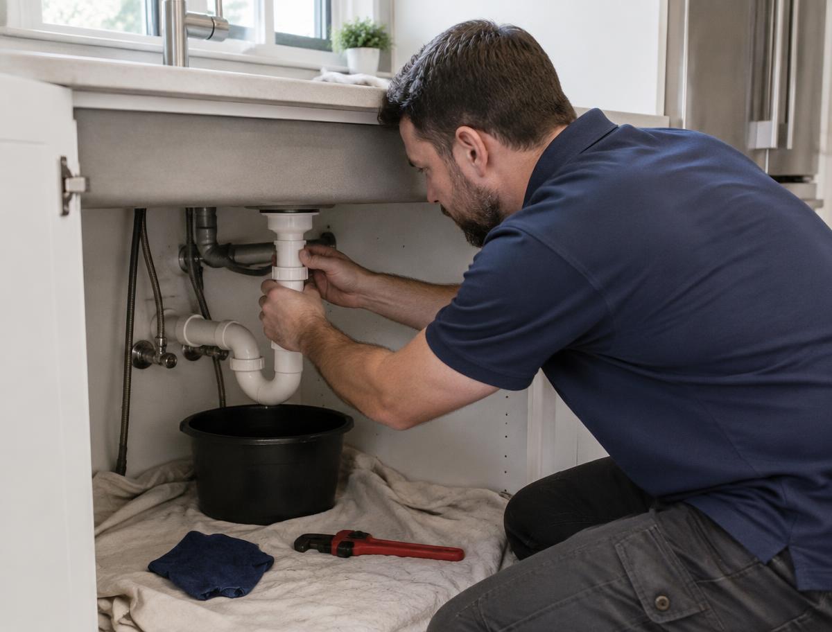The Heil team of plumbing and HVAC technicians with their service vans